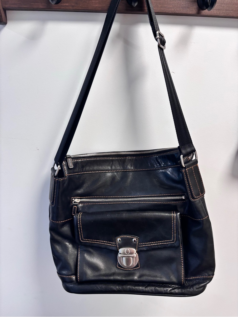 Daniel Leather Crossbody or Shoulder Bag with Front Pocket